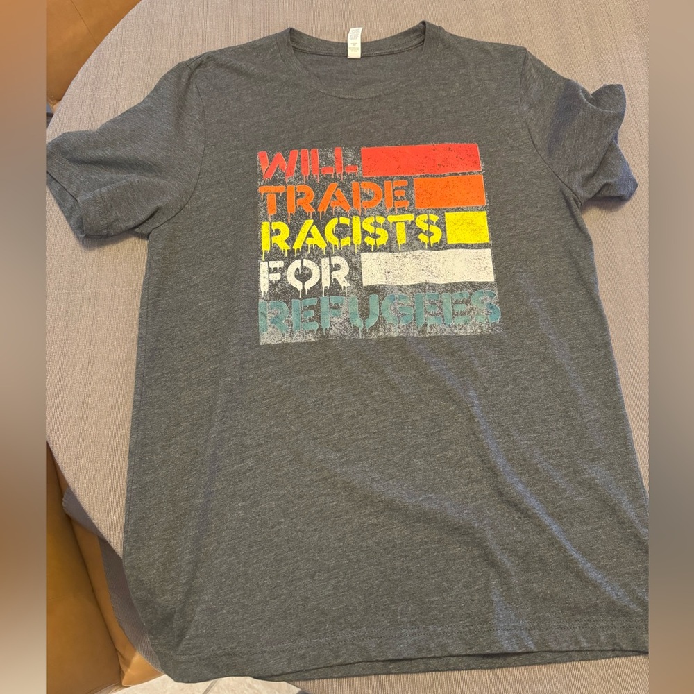 Like-New Anti-Racist Women’s Tee. Size:L